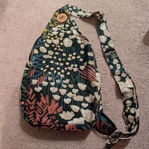 Canvas Flower Sling Bag